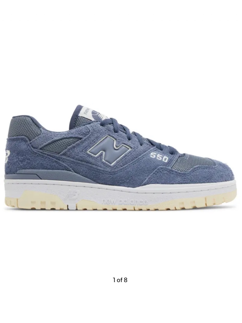 New Balance Men's 550 Sneaker in Indigo Suede